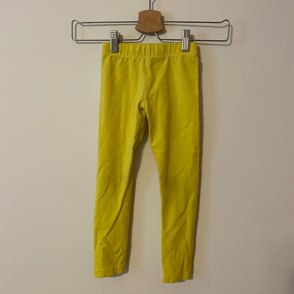 Primary lemon yellow leggings vguc size 4 kids